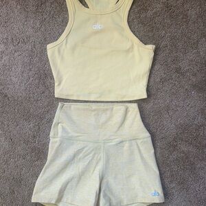 ALO Yoga Yellow Athletic Shorts